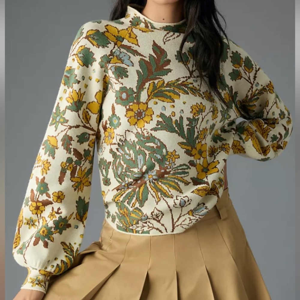 The Beatriz Mock-Neck Anthropologie Sweater